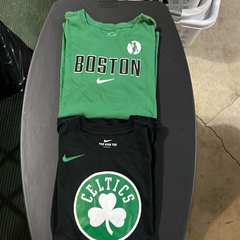 Two Nike Celtics tees